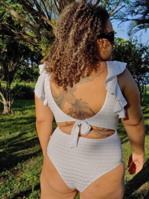 Maiô ou body plus size sem bojo cor Branco